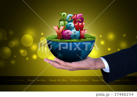 Smart hand showing 2015 new year Smart hand showing 2015 new year 37466254