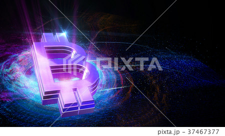 BitCoin, Digital Money 3D rendering 37467377