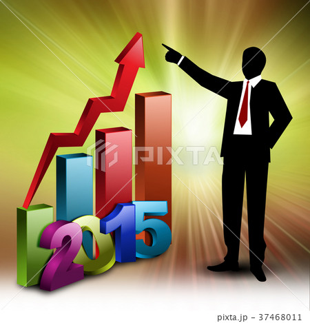 Smart hand showing New year growth 37468011