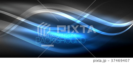 Neon elegant smooth wave lines digital abstract Neon elegant smooth wave lines digital abstract 37469407