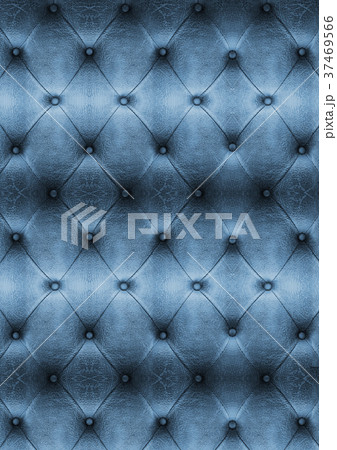 Close up blue vintage sofa leather texture and bac 37469566