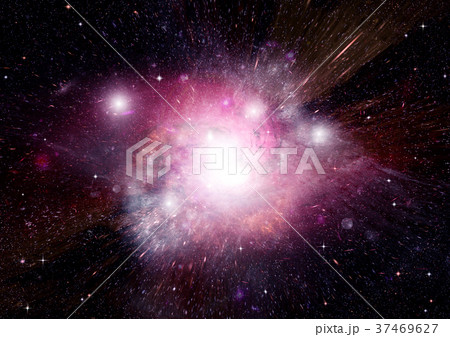 Stars, dust and gas nebula in a far galaxy 37469627