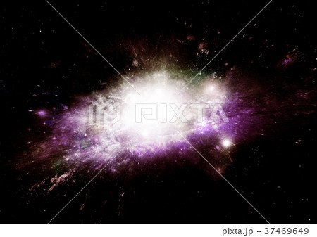 Stars, dust and gas nebula in a far galaxy 37469649