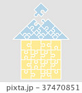 Silhouette of a house from puzzles mosaic 37470851