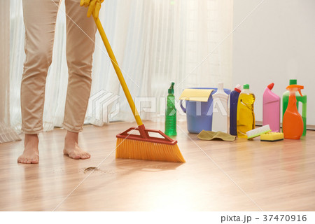 Sweeping Floor with Broom Sweeping Floor with Broom 37470916