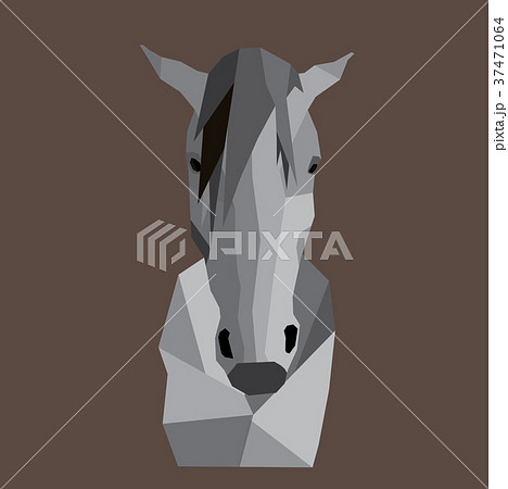 Low-poly effect horse head Low-poly effect horse head 37471064