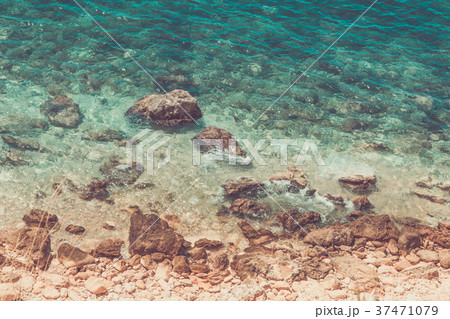 Amazing view on black sea in summer. Golden hour. 37471079