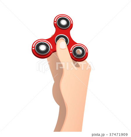 Hand holding popular fidget spinner toy 37471909