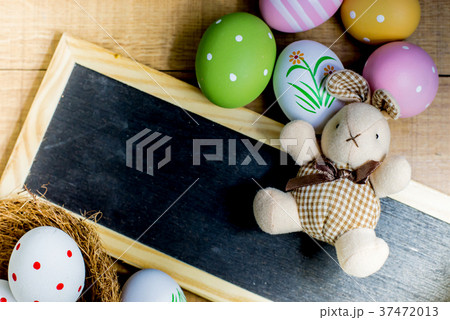 Happy Easter day, bunny and egg 37472013
