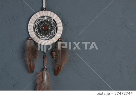 Dream catcher on gray Dream catcher on gray 37472744