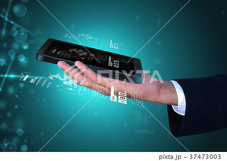 Man holding smart phone 37473003