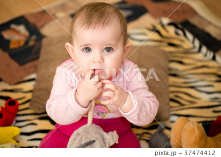 cute infant baby girl 37474412