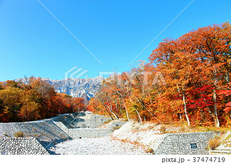 秋の大山＿紅葉と大山北壁 37474719