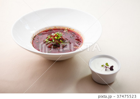 Beetroot soup with meat Beetroot soup with meat 37475523