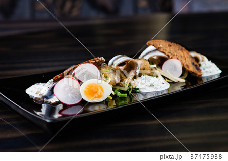 Sprat salad with eggs 37475938