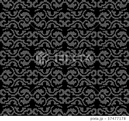 Halftone round black seamless pattern background Halftone round black seamless pattern background 37477178