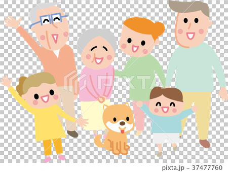 Family and pet for three generations 37477760