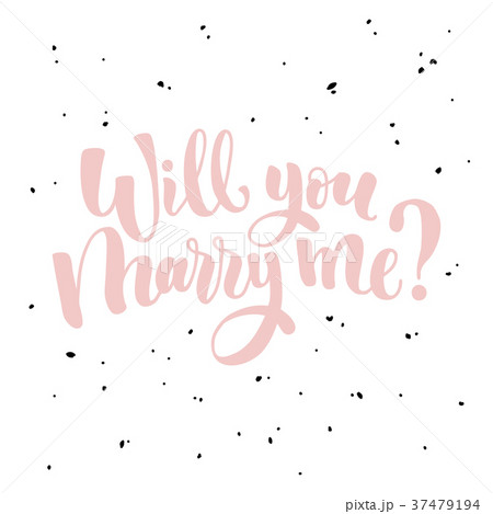 Will you marry me lettering. Hand drawn vector Will you marry me lettering. Hand drawn vector 37479194
