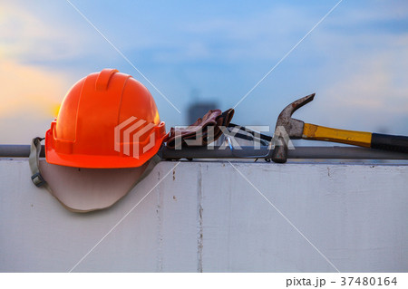 Construction helmet and Construction Tools Construction helmet and Construction Tools 37480164