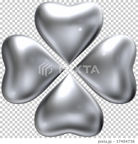 Heart Four-leaf clover cutout silver Heart Four-leaf clover cutout silver 37484736