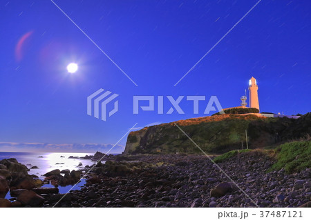 犬吠埼燈台と月光 37487121