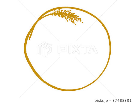 稲 フレームのイラスト素材 37488301 Pixta