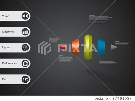 3D illustration infographic template 3D illustration infographic template 37491057