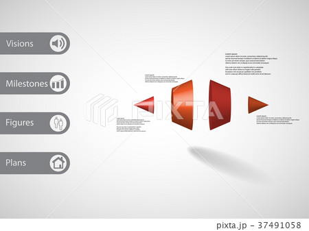 3D illustration infographic template  37491058