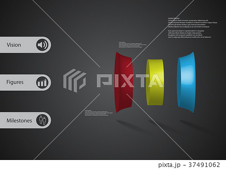 3D illustration infographic template  3D illustration infographic template  37491062