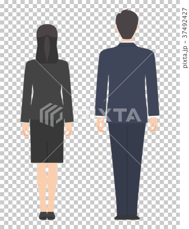 Man and woman in suit back 37492427