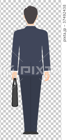 A man in a suit with a bag A man in a suit with a bag 37492438