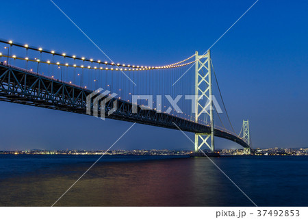 明石海峡大橋　夜景 37492853