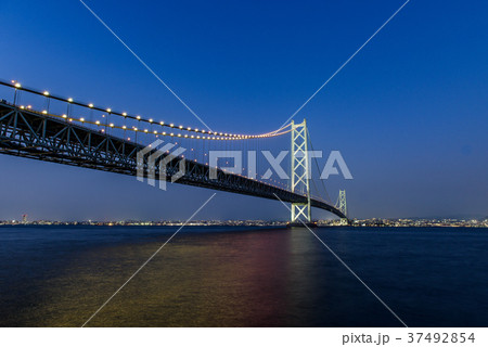 明石海峡大橋　夜景 37492854