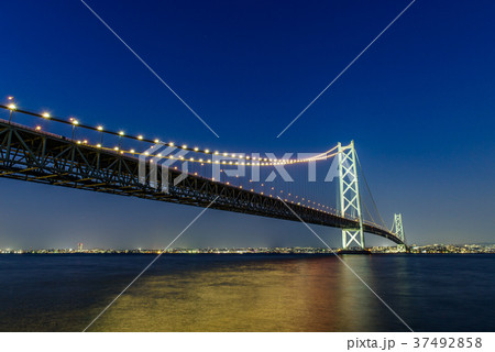 明石海峡大橋　夜景 37492858