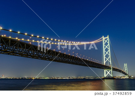 明石海峡大橋　夜景 37492859