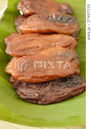 dried banana from sun Thai food preservation  37497319