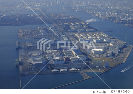川崎　東扇島　航空写真　写真素材 37497540