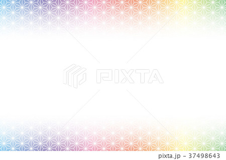 背景素材,和風イメージ,麻の葉,柄,パターン,日本風,コピースペース,東洋,伝統模様,中抜,広告,雅 37498643