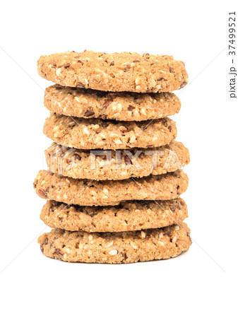 Stock of cookies with cereals Stock of cookies with cereals 37499521