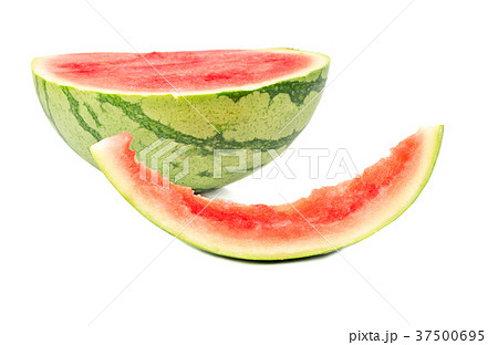 Half watermelon with peel 37500695