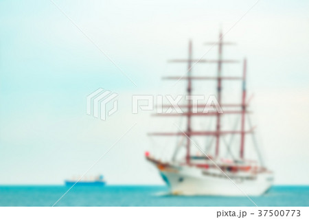 White sailing ship - blurred image White sailing ship - blurred image 37500773