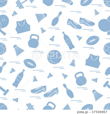 Seamless pattern on the sports theme sports and Seamless pattern on the sports theme sports and 37500967