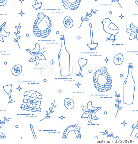 Pattern of Easter symbols 37500987