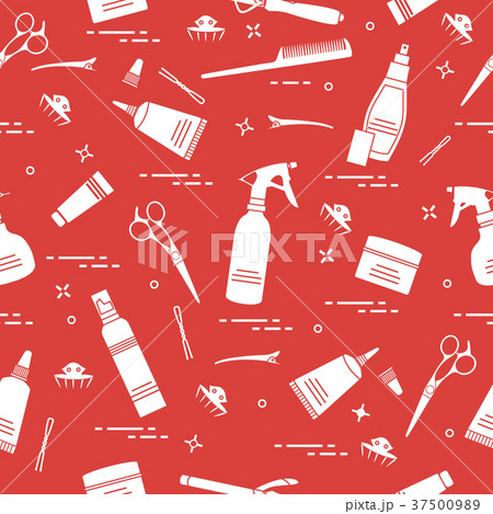 Seamless pattern with professional hairdresser 37500989