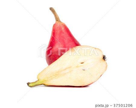 Red pear with half 37501206