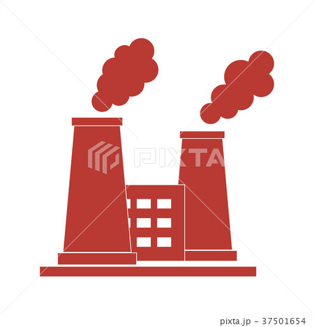 Stylized icon of the oil refinery plant with Stylized icon of the oil refinery plant with 37501654
