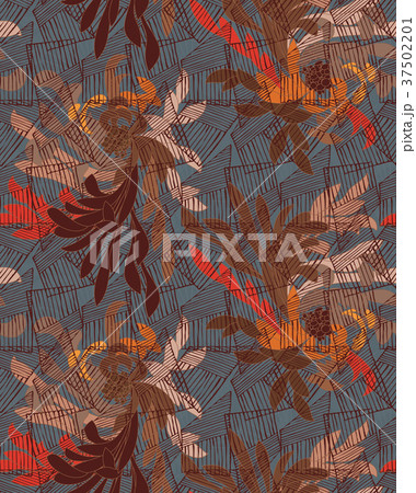 Aster flower brown with grids Aster flower brown with grids 37502201