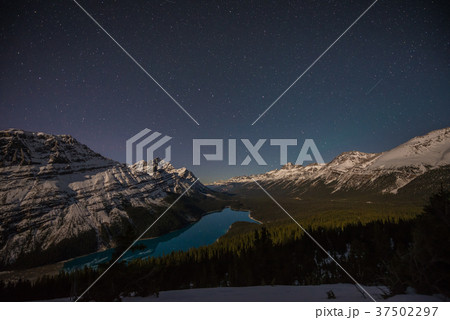 Stars over Peyto lake, Icefields parkway, Alberta Stars over Peyto lake, Icefields parkway, Alberta 37502297