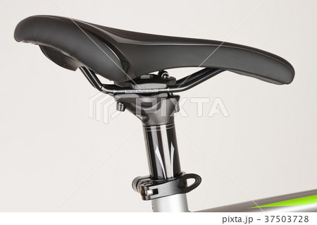Bike saddle on white background, close up view 37503728
