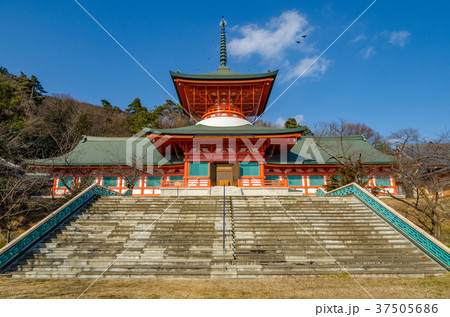 信州の神社仏閣 善光寺雲上殿 長野県長野市の写真素材